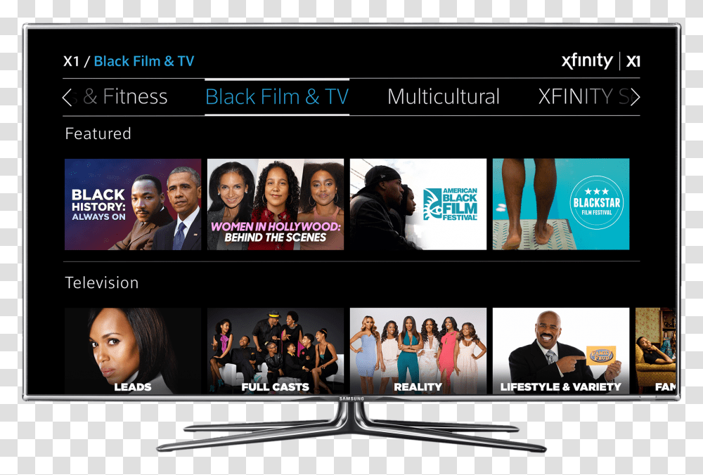 Xfinity Black Film And Tv, Person, Collage, Poster, Advertisement Transparent Png