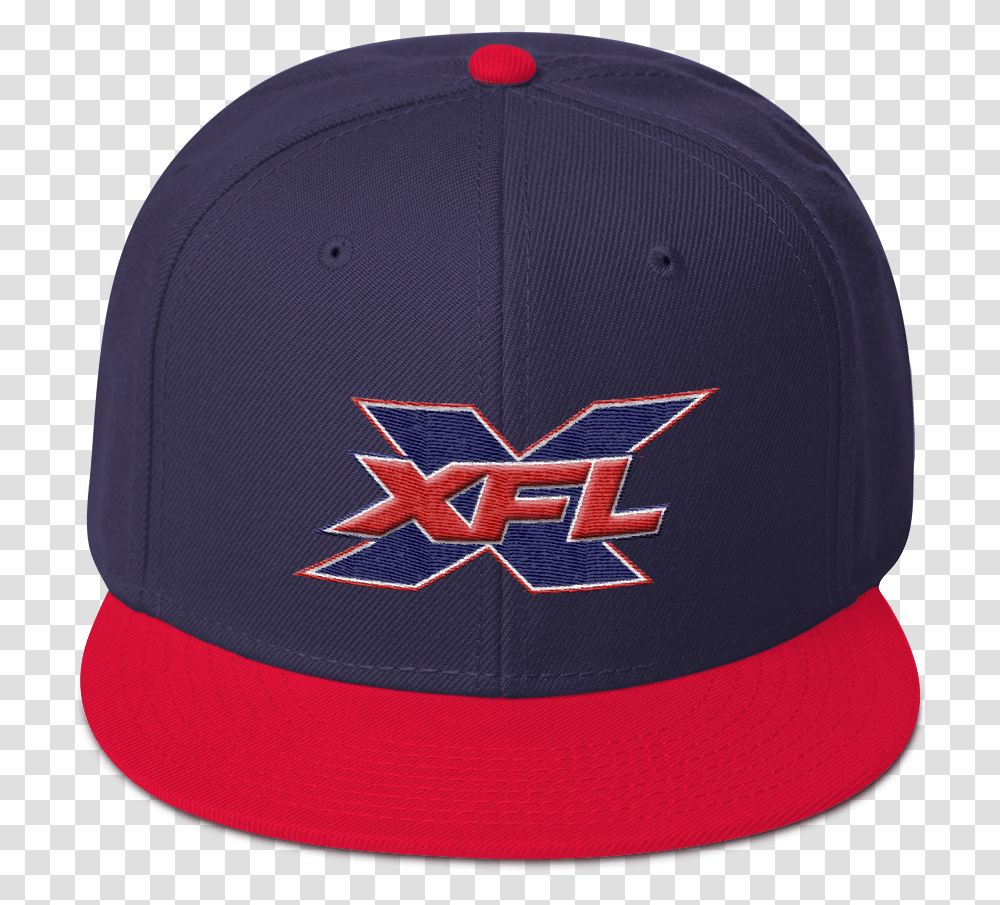 Xfl Navy Red Flat Brim Snapback Hat Baseball Cap, Clothing, Apparel Transparent Png