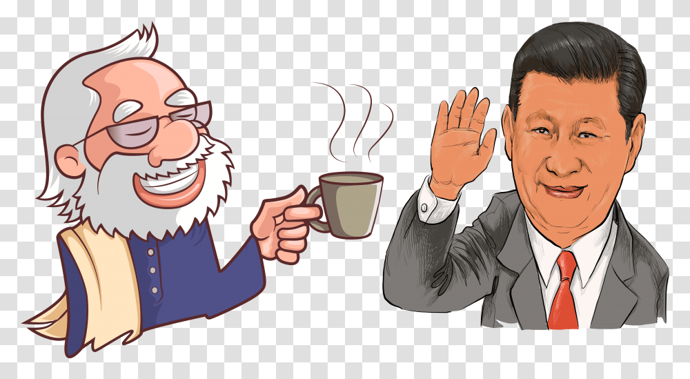 Xi Modi May Stump Trump On Trade Talks Modi Illustration, Coffee Cup, Person, Human, Beverage Transparent Png