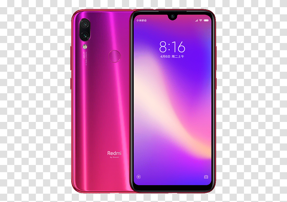 Xiaomi Redmi Note 7 Red, Mobile Phone, Electronics, Cell Phone, Ipod Transparent Png