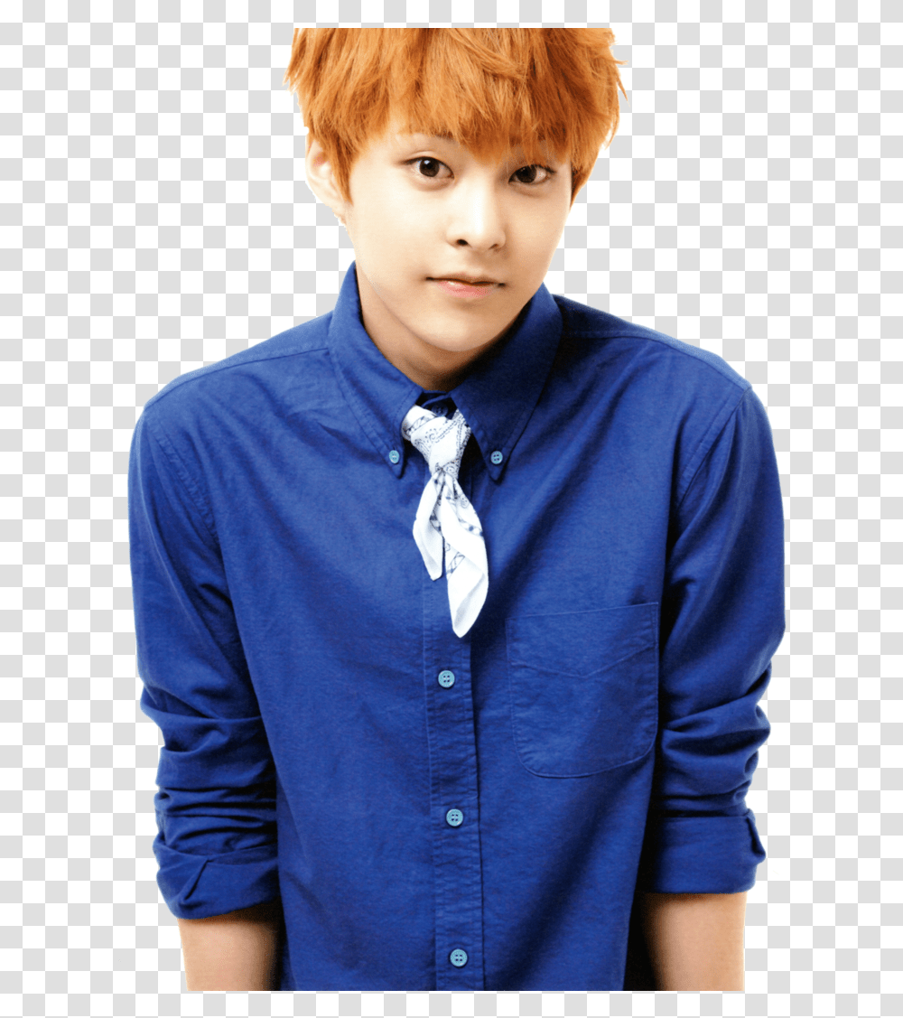 Xiumin Photo Exo Xiumin Orange Hair, Apparel, Shirt, Tie Transparent Png