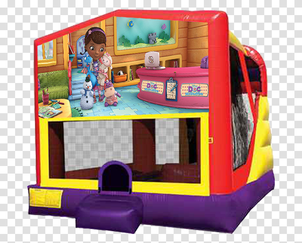 Xl Doc Mcstuffins Combo Bouncy House Birthday, Inflatable, Toy, Play Area, Playground Transparent Png