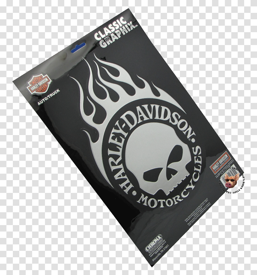 Xl Harley Davidson Motorcycle Willie G Skull Chrome Decal Made In The Usa Language, Label, Text, Logo, Symbol Transparent Png