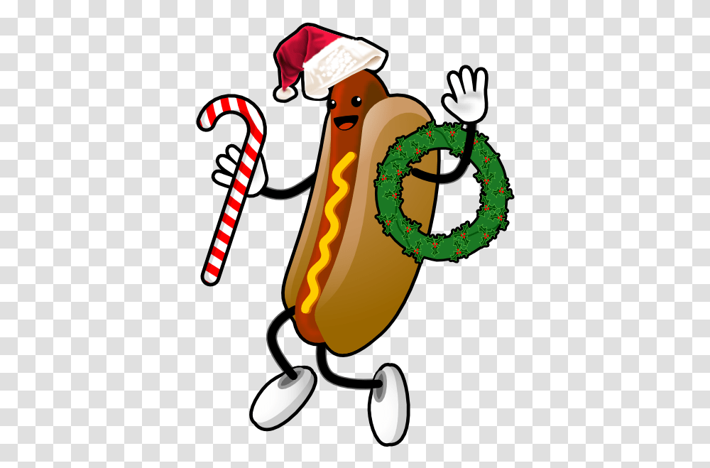 Xmashotdog Waving Hot Dog Gif, Food Transparent Png