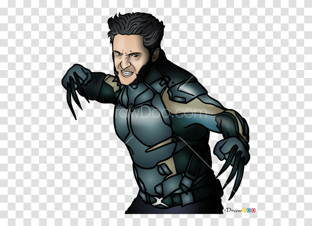 Xmen Drawing Wolverine Wolverine Hugh Jackman Drawing, Ninja, Duel, Person, Costume Transparent Png