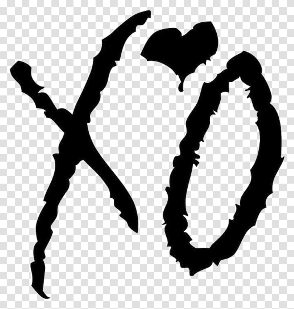 Xo Theweeknd Stickers Music Rap Ovoxo Logo Xotourlife Xo The Weeknd Sticker, Heart, Stencil, Hand, Drawing Transparent Png