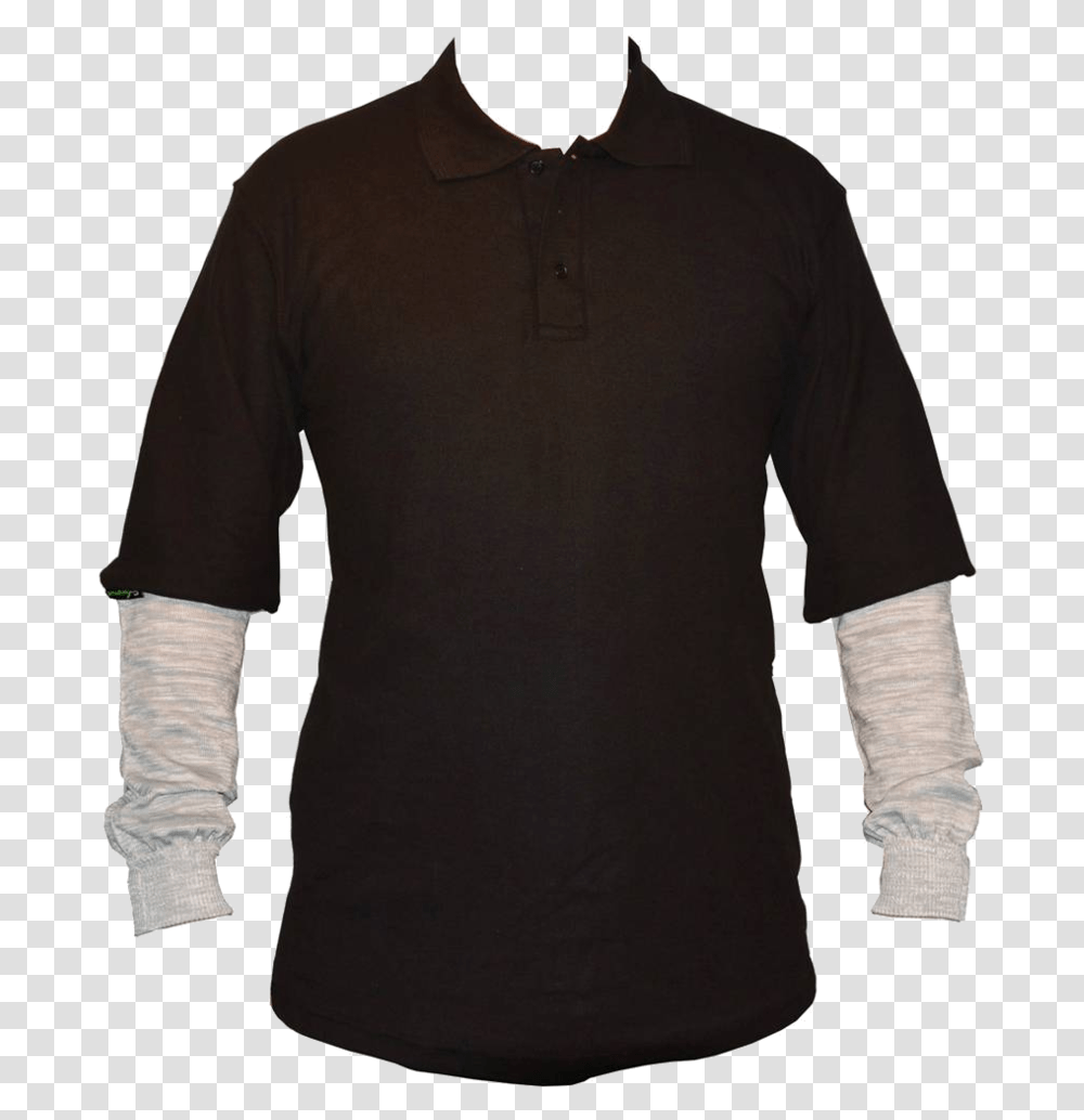 Xscape Polo Dymatex5 Forearm Elasticated Cuff Long Sleeved T Shirt, Apparel, Person, Human Transparent Png