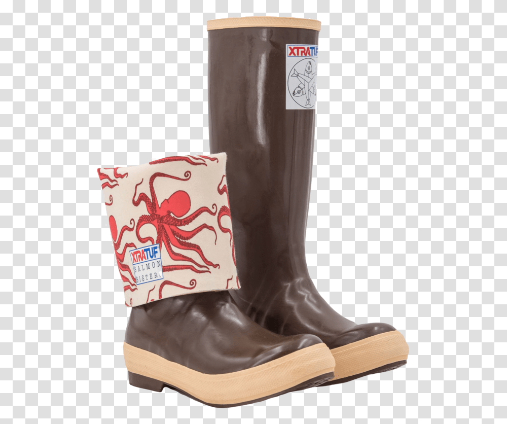 Xtratuf Salmon Sisters Octopus, Apparel, Footwear, Riding Boot Transparent Png