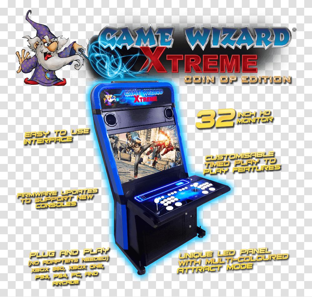 Xtreme Coin Operated Edition Game Wizard Xtreme Arcade Machine, Flyer, Poster, Paper, Advertisement Transparent Png