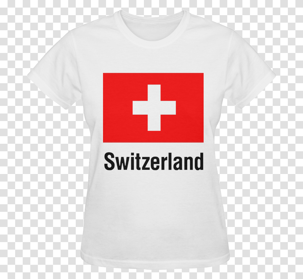 Xx Flag Switzerland Outline Sunny Women's T Shirt Switzerland, First Aid, T-Shirt, Apparel Transparent Png