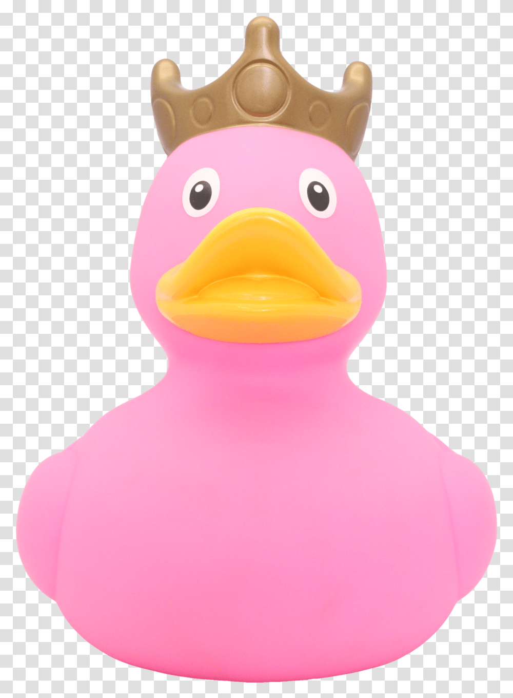 Xxl Pink Rubber Duck With Crown 25 Cm - Create A Keepsake Duck Pink, Beak, Bird, Animal, Snowman Transparent Png