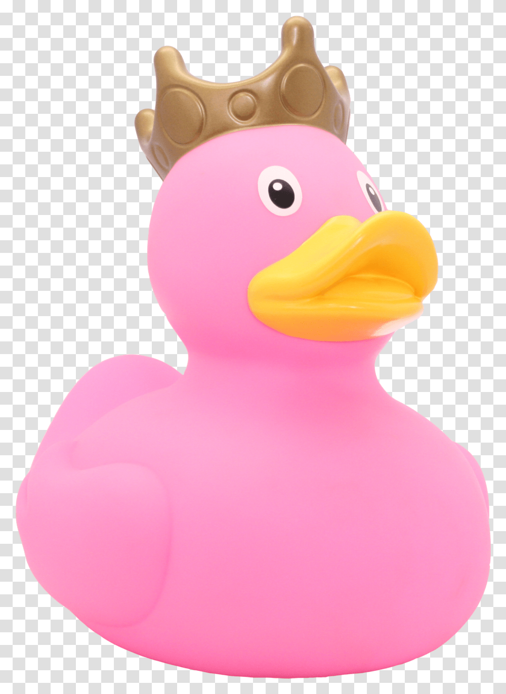Xxl Pink Rubber Duck With Crown 25 Cm - Create A Keepsake Pink Rubber Ducky Background, Animal, Bird, Snowman, Winter Transparent Png