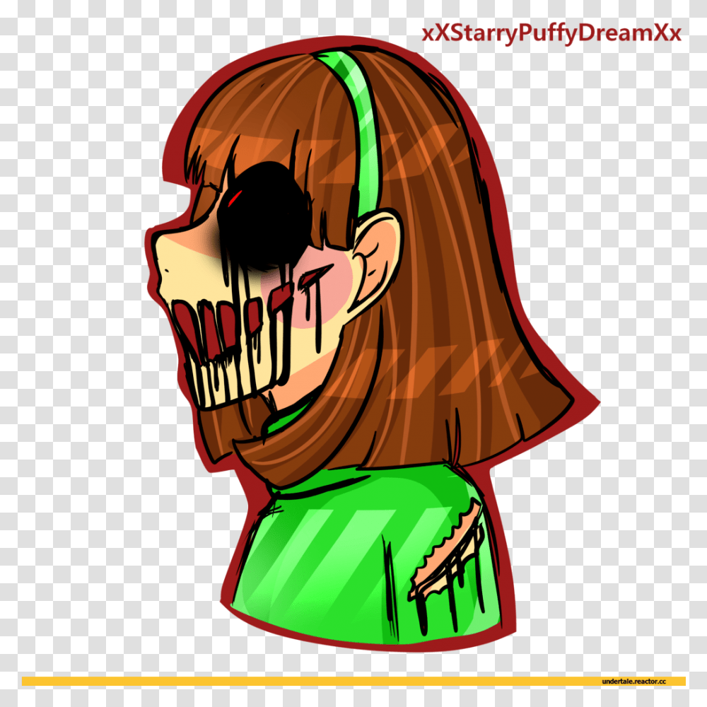 Xxstarrypuffydreamxx Chara Undertale Illustration Clipart Hair Design, Graphics, Helmet, Clothing, Head Transparent Png