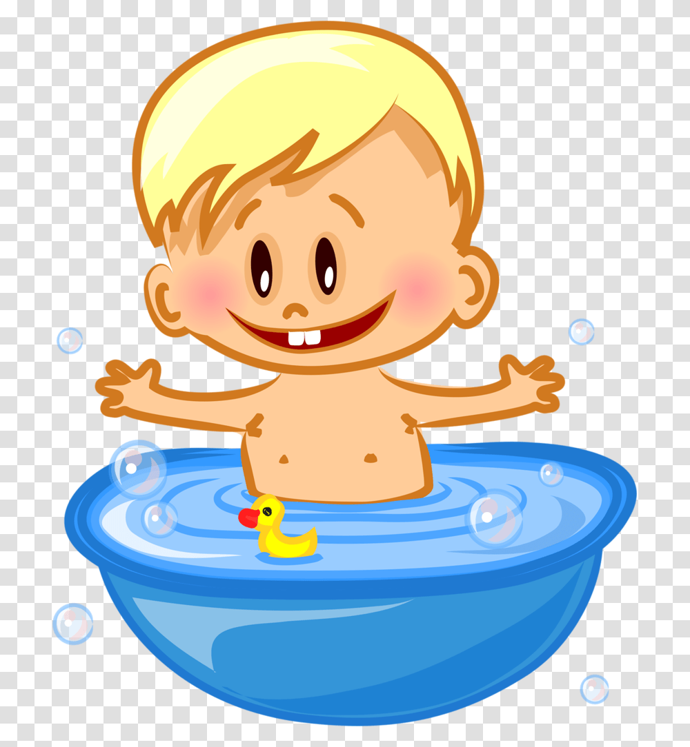 Малыш купается