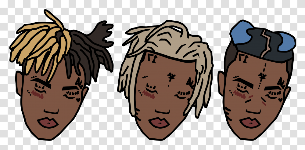 Xxxtentacion Hair Posted By Ryan Anderson All Xxxtentacion Stages, Tiger, Text, Face, Art Transparent Png