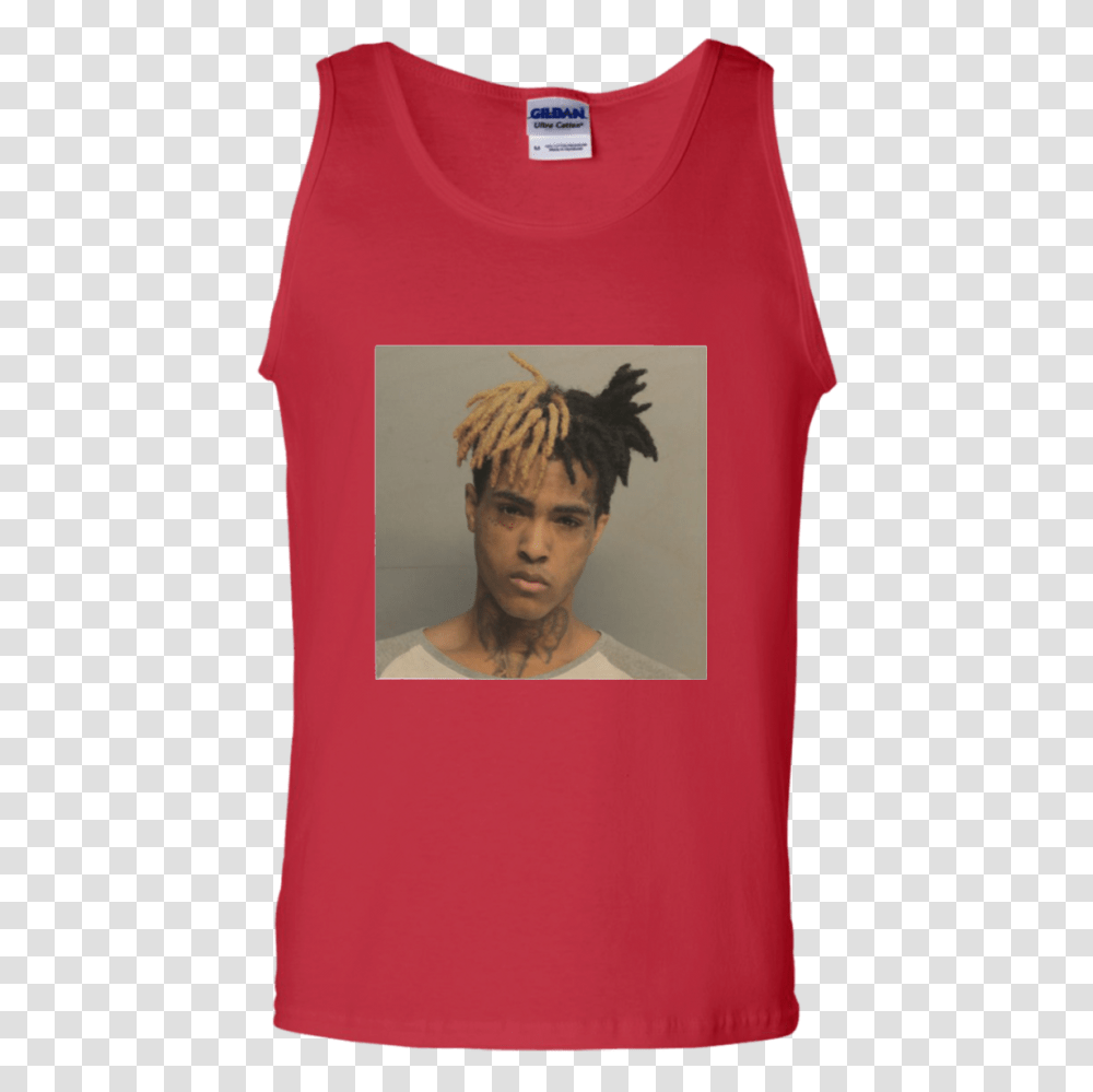 Xxxtentacion Mugshot Tank Top, Apparel, Person, Human Transparent Png