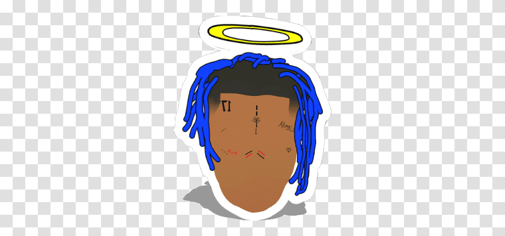 Xxxtentacion - Hip Hop Sticker Shop Xxxtentacion Cartoon Animation Gif, Clothing, Apparel, Face, Text Transparent Png