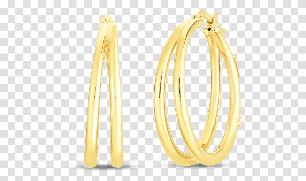 Y Graduated 30mm Thin Double Hoop Earring Solid, Accessories, Accessory, Jewelry, Gold Transparent Png