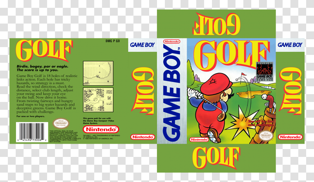Y Is The Width Of The Side And Z Is The Height Of Mario Golf Game Boy Transparent Png