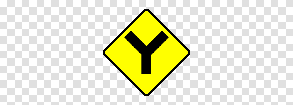 Y Road Clip Art, Road Sign, Stopsign Transparent Png