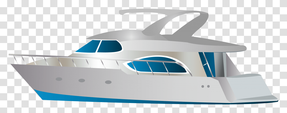 Yacht Clipart Download Background Boat Clipart, Vehicle, Transportation, Aircraft, Spaceship Transparent Png