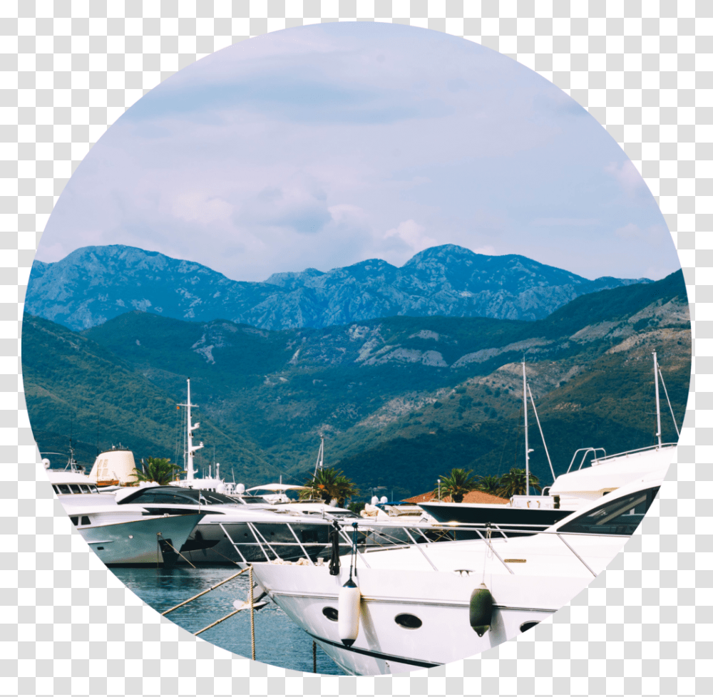 Yachts Port Montenegro Croatia, Boat, Vehicle, Transportation, Water Transparent Png
