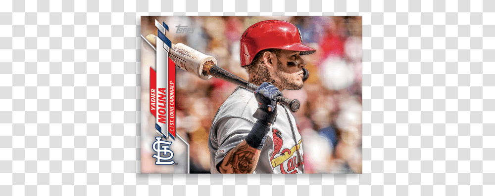 Yadier Molina 2020 Topps Series 1 Base Card Poster Baseball Player, Athlete, Sport, Person, Human Transparent Png
