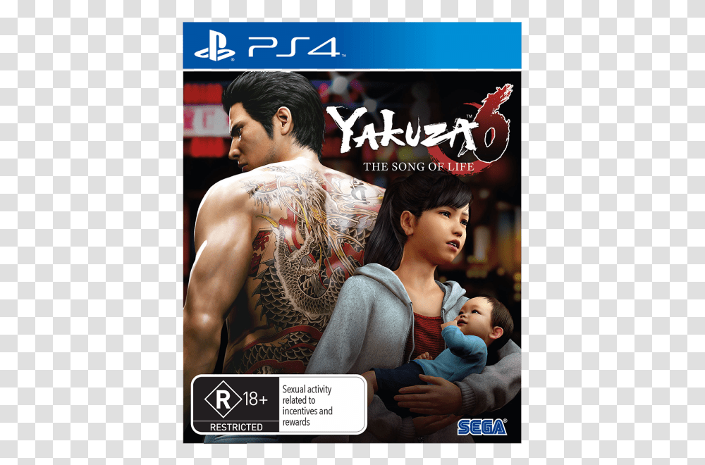 Yakuza 6 Song Of Life, Skin, Person, Tattoo, Poster Transparent Png