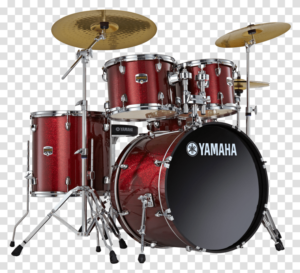 Yamaha Drums Kit Image, Percussion, Musical Instrument, Fire Truck, Vehicle Transparent Png