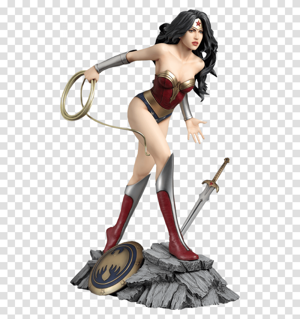 Yamato Dc Comics Wonder Woman Statue Luis Royo Wonder Woman Fantasy Figure, Person, Human, Whip, Axe Transparent Png