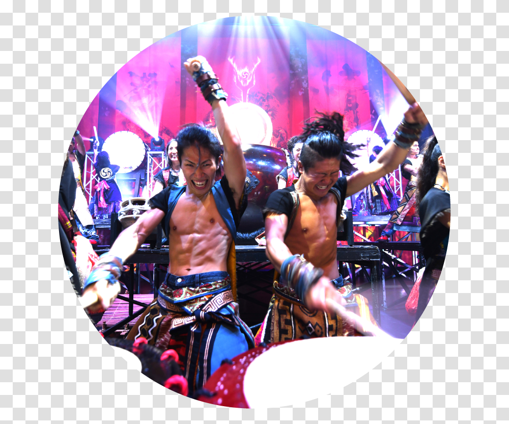 Yamato Two Drummers With Arms Raised In Air Ready To, Person, Human, Musician, Musical Instrument Transparent Png