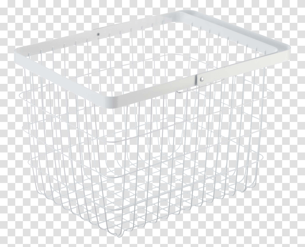 Yamazaki S White Laundry Basket With Handle Folded Storage Basket, Shopping Basket, Gate, Rug Transparent Png