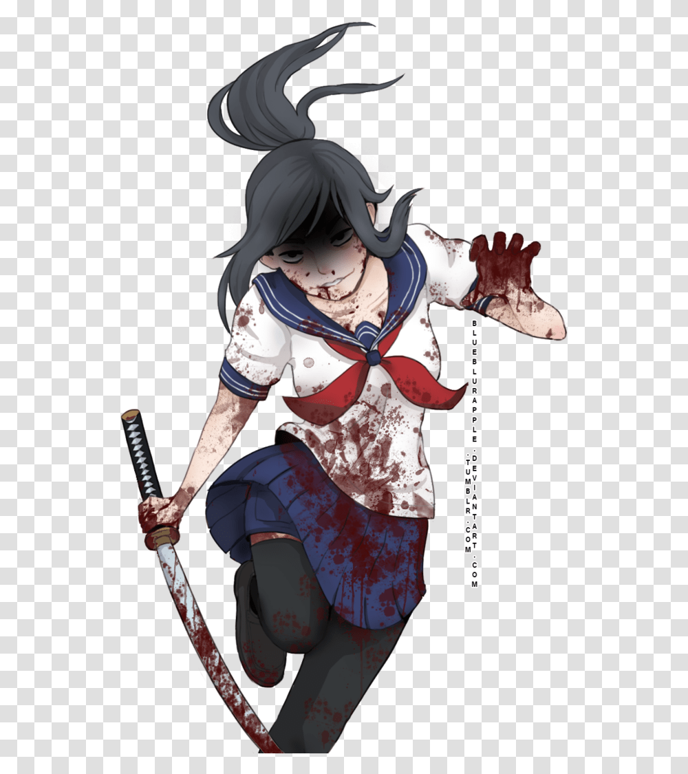 Yandere Anime Boy Pin By On Simulator Ayano Aishi Fanart, Costume, Skin, Person, Human Transparent Png