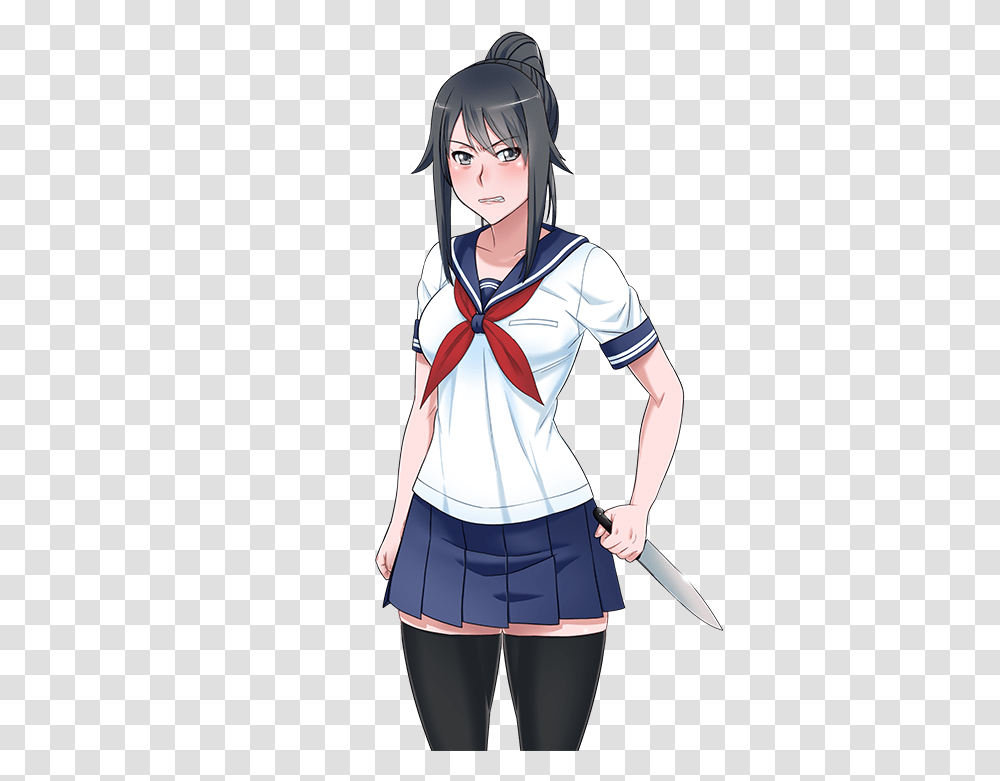 Yandere Chan Angry Image With No Background Yandere Chan Angry, Apparel, Costume, Manga Transparent Png