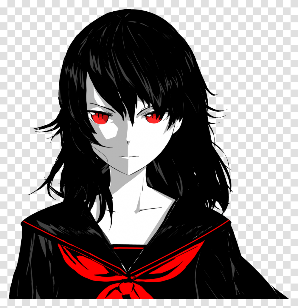 Yandere Chan Black And White Yandere, Manga, Comics, Book, Person Transparent Png