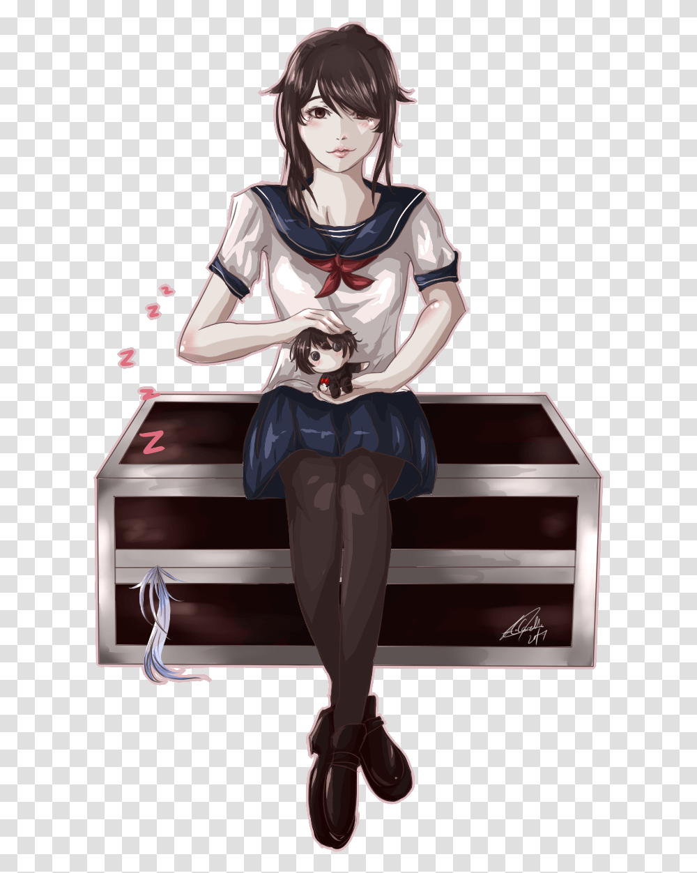 Yandere Kidnapped Girl Anime, Person, Furniture, Table Transparent Png