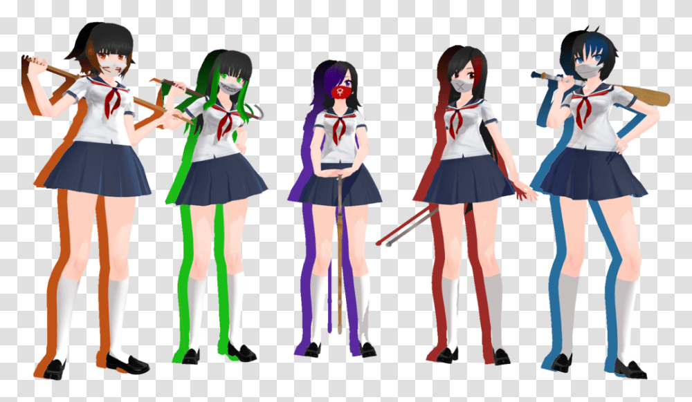 Yandere Simulator Female Delinquents, Person, Costume, Skirt Transparent Png
