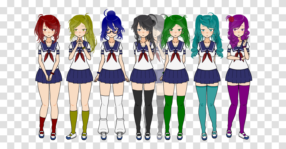 Yandere Simulator Pictures Of Students Download Student Council Member Yandere Sim, Skirt, Person, Comics Transparent Png