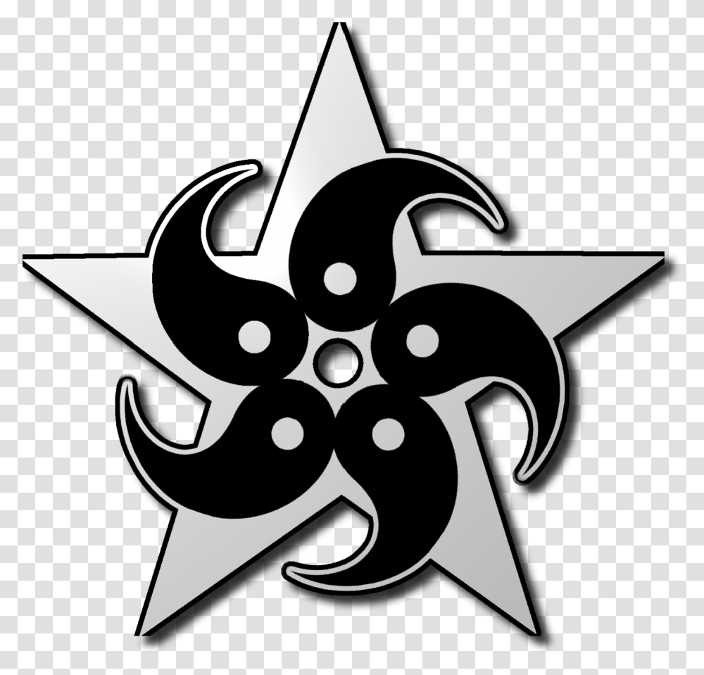 Yang Yin, Stencil, Star Symbol, Cross Transparent Png