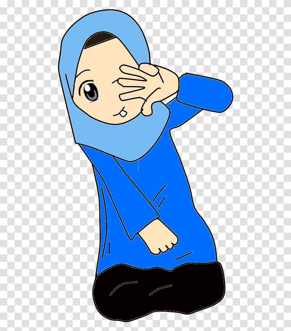 Yanishihye Doodles Gambar Kartun Muslimah Warna Biru Islamic Cartoon, Female, Arm, Hand Transparent Png