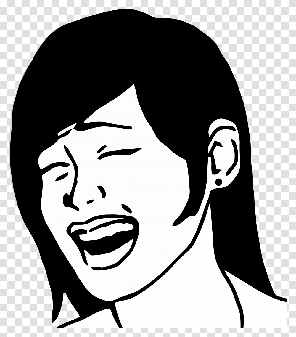 Yao Ming Face Picture Image Yaoming Girl, Stencil, Label, Hair Transparent Png
