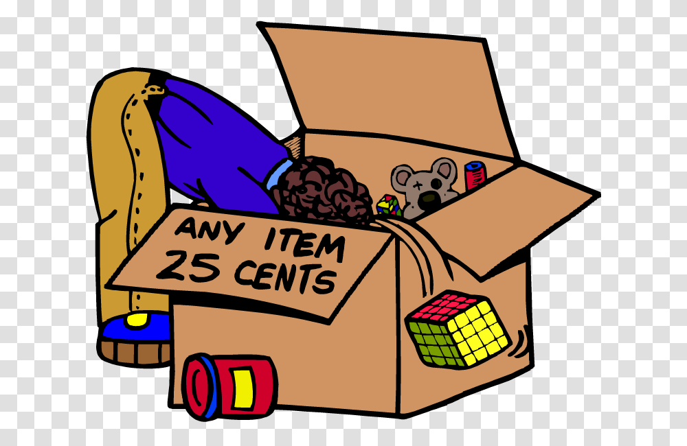 Yard Sale Clip Art, Cardboard, Box, Carton, Package Delivery Transparent Png