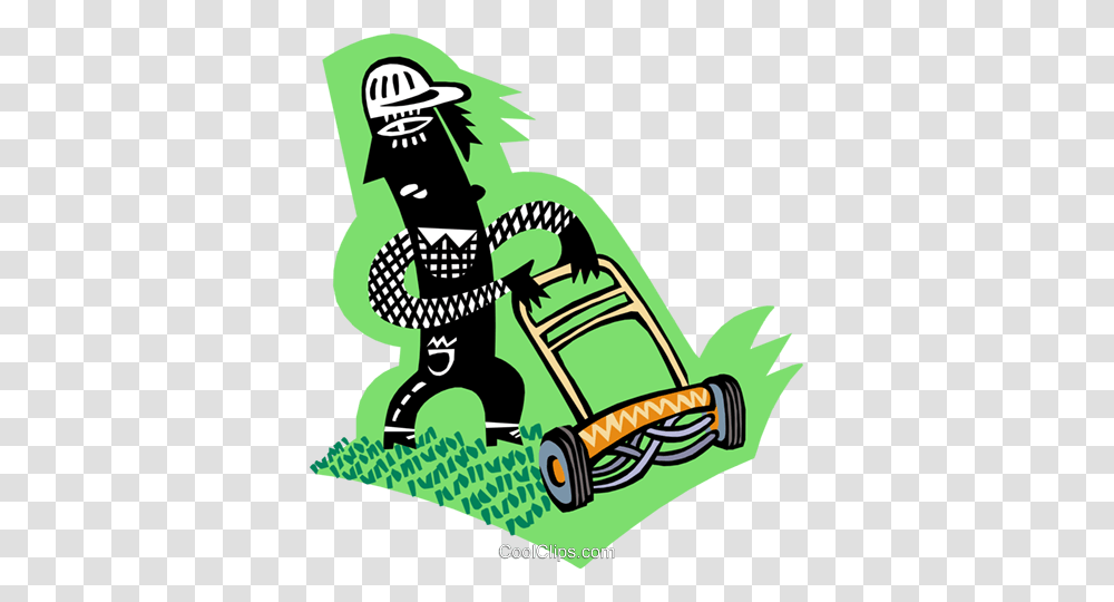 Yard Worker Royalty Free Vector Clip Art Illustration, Lawn Mower, Tool, Flyer, Poster Transparent Png