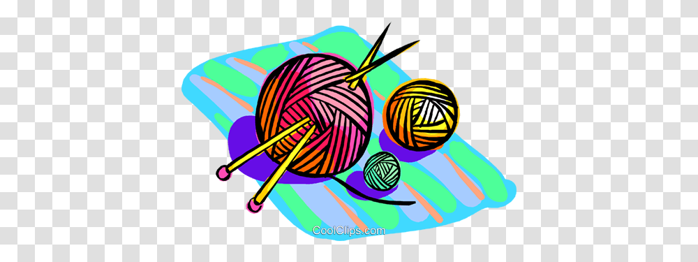 Yarn With Knitting Needles Royalty Free Vector Clip Art Sewing Needle, Food, Egg Transparent Png