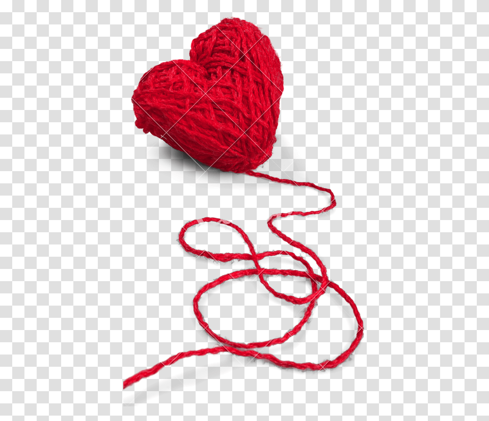 Yarn Wool Picture Heart Wool, Flower, Plant, Blossom, Dye Transparent Png
