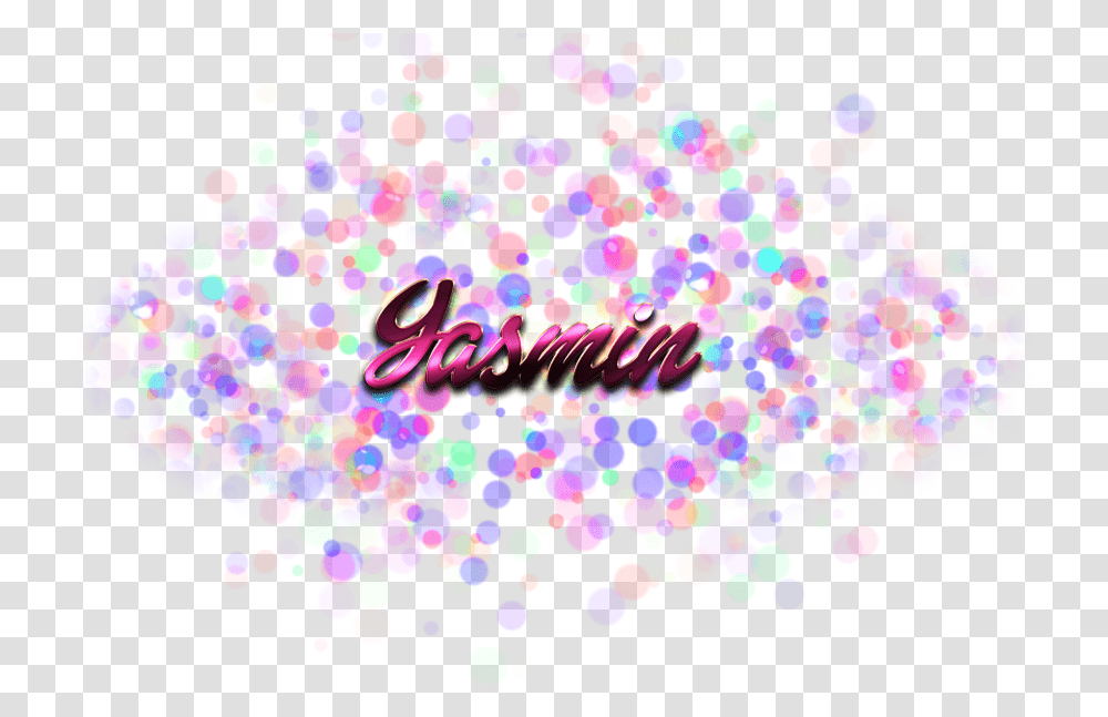 Yasmin Name Logo Bokeh, Paper, Confetti Transparent Png