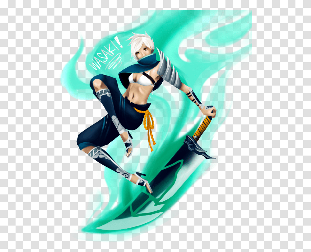 Yasuo Riven Pngb, Person, Skateboard, Sport, Graphics Transparent Png