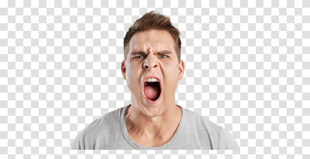 Yawn Images Free Library Angry Man Screaming Man, Face, Person, Human, Head Transparent Png