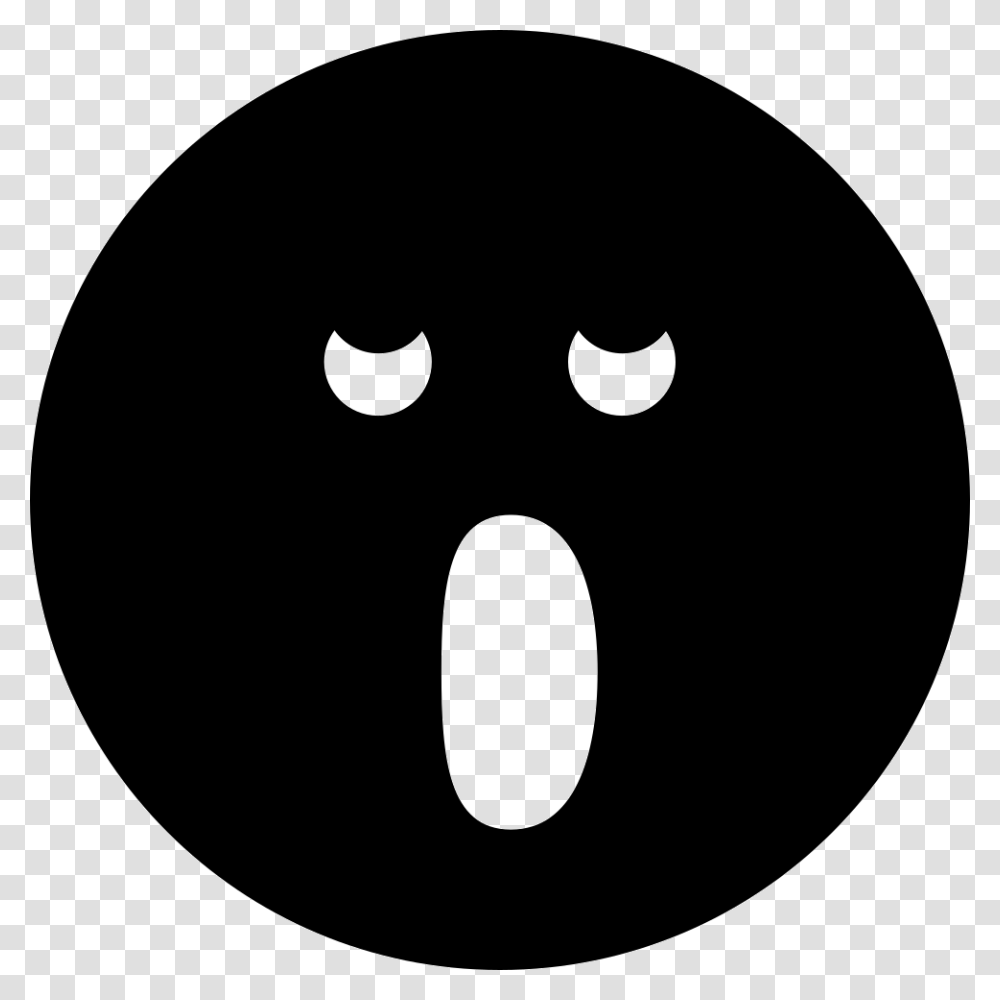 Yawning Emoticon Face In Rounded Square With Open Oval Small Face Icon, Moon, Pillow, Stencil, Photography Transparent Png