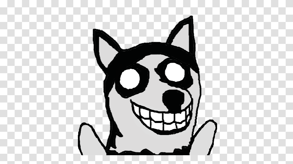 Yay Smile Dogs Ilusion Form Creepypasta Smiling, Stencil, Label, Sticker Transparent Png